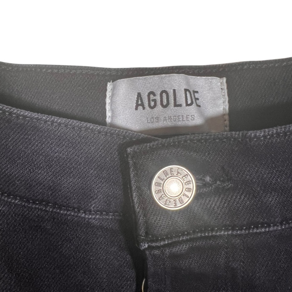 AGOLDE Riley high rise straight crop black jean Size 31 - Picture 5 of 7